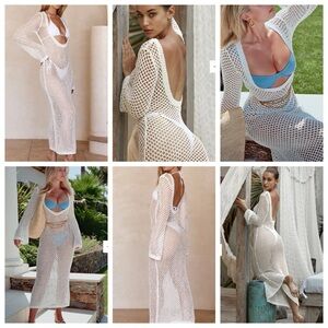 Monday Swimwear Cozumel dress size L in white crochet
